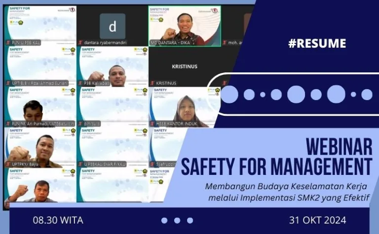 resume budaya keselamatan kerja UIP3B Kalimantan