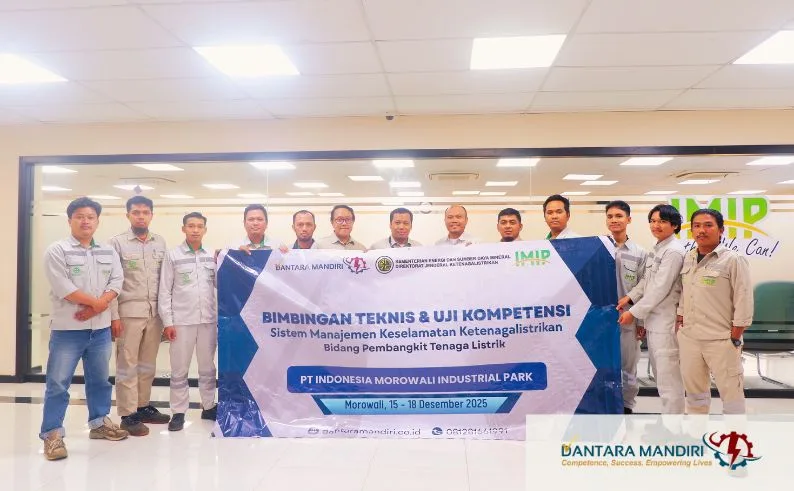Sertifikasi Kompetensi SMK2 PT IMIP Bidang Pembangkit Tenaga Listrik di Morowali