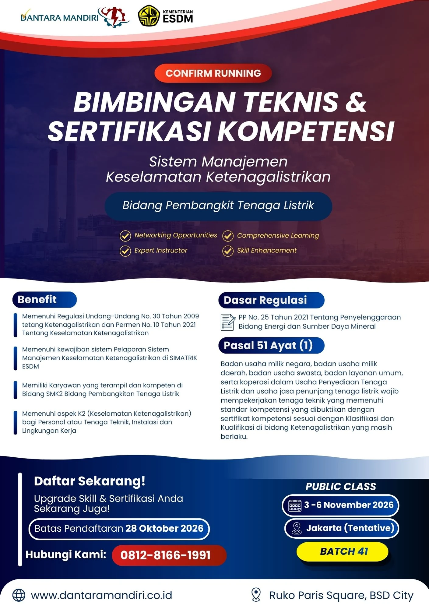 Flyer Bimbingan Teknis dan Sertifikasi Kompetensi SMK2 Batch 41