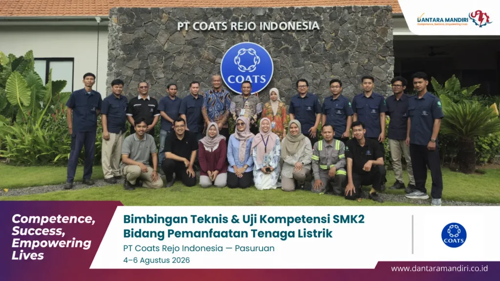 Inhouse Bimtek & Uji Kompetensi SMK2 Bidang Pemanfaatan di PT Coats Rejo Indonesia Pasuruan