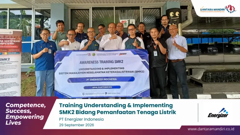 Training Understanding & Implementing SMK2 Bidang Pemanfaatan Tenaga Listrik — PT Energizer Indonesia — 29 September 2026