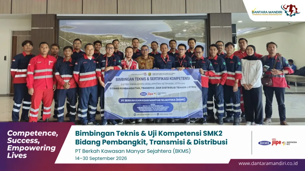 Inhouse Bimtek & Uji Kompetensi SMK2 Bidang Pembangkit, Transmisi, dan Distribusi di PT Berkah Kawasan Manyar Sejahtera (BKMS)